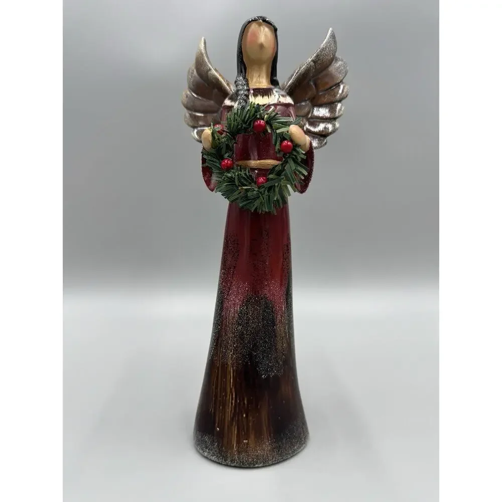 Rite Aid Angel Collection Christmas Angels Figurines Rustic Style 10” Lot Of 3